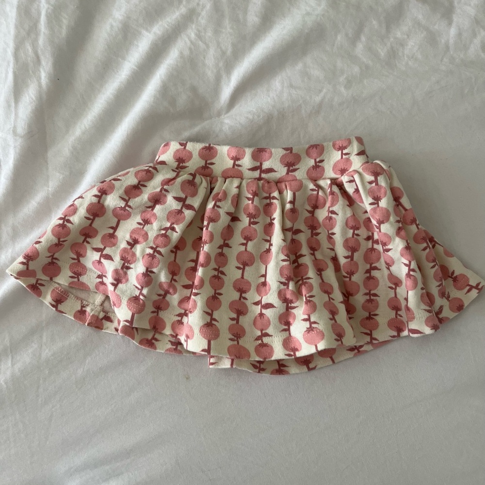 Kate Quinn Pink and Cream Organic Cotton Skort
